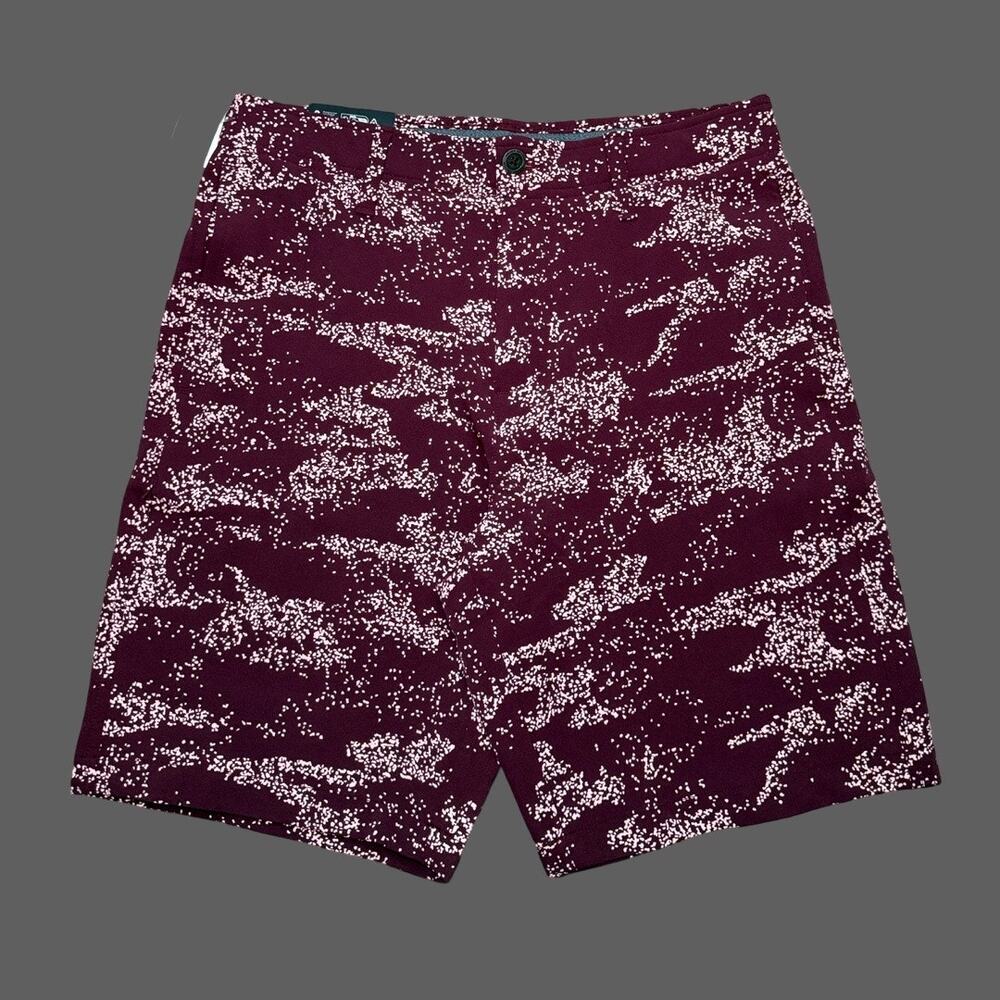 Under Armour Drive Printed Golf Shorts Burgundy 30 NWT